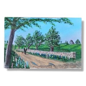 Jean Thompson 2002 Signed Countryside Painting | 6x9 Canadian Art